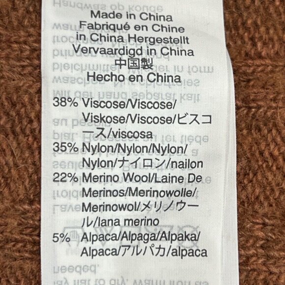 Madewell Piedmont Cardigan Sweater Size Xs Extra Small Brown Orange - Picture 5 of 7